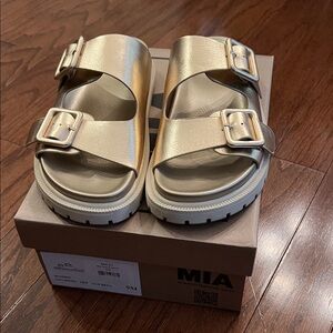 MIA Metallic Gold Sandals